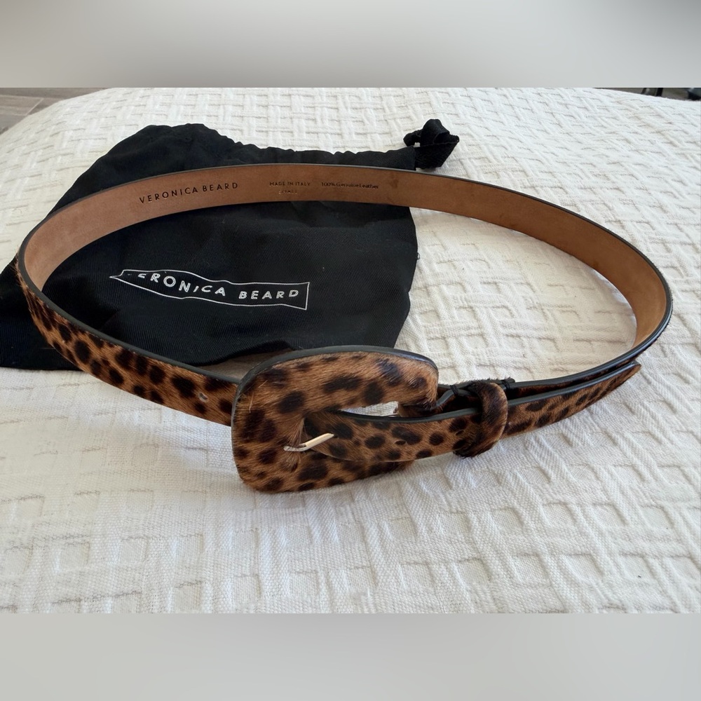 Veronica Beard Cheetah Pattern Belt